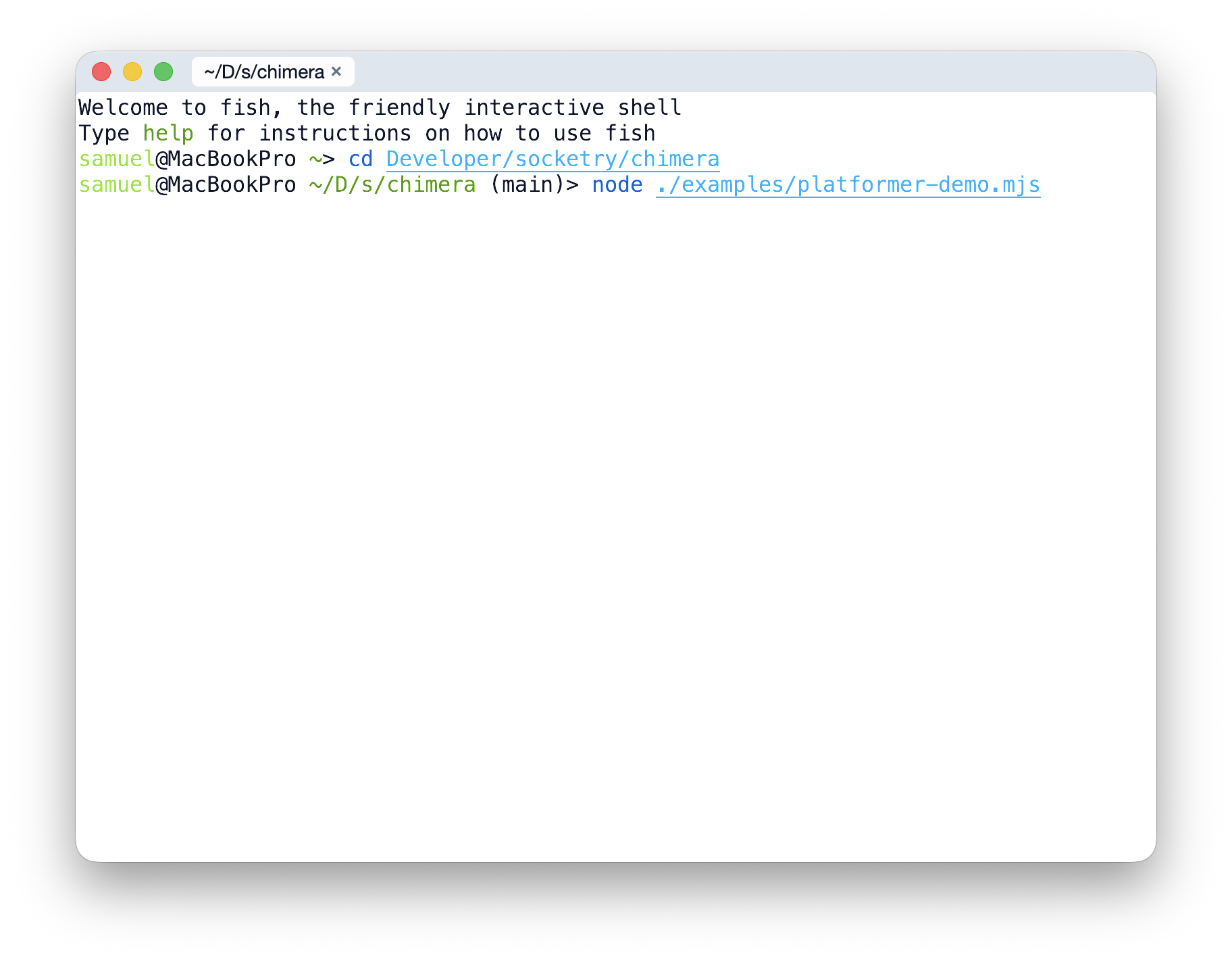 Chimera opening an attached HTTY browser surface
